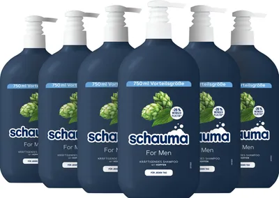 Produktbild von SCHAUMA Shampoo 750 ml For Men, 6x 750 ml