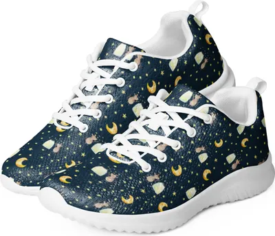 Produktbild von Mr. & Mrs. Panda Sneaker Damen Maus Sterne Größe 36 - Blau - Geschenk, Taufe, Trainingsschuh, Schwangerschaft, Lustige Sprüche, Weiß, Fitnessschuh, Geburtstag, Geburt