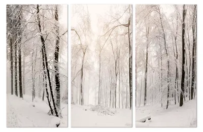 Immagine prodotto di LUMASOUL Quadri su tela 90x60 cm, Motivo invernale 3, Quadri da Parete per Soggiorno e Camera da Letto, 3 pezzi