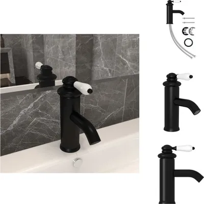 Produktbild von vidaXL Waschtischarmatur Schwarz 130x180 mm -  Armaturen