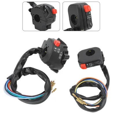 Obrázok produktu pre 2 ks motocyklový ľavý a pravý 5-funkčný výkonný spínač rukoväte 22 mm 0,9 palca vhodný pre Honda