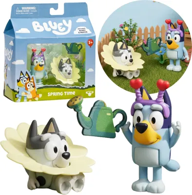 Produktbild von Bluey Muffin FIGURENSET FRÜHLING, Figuren für Kinder, BEWEGLICHE ELEMENTE 3+