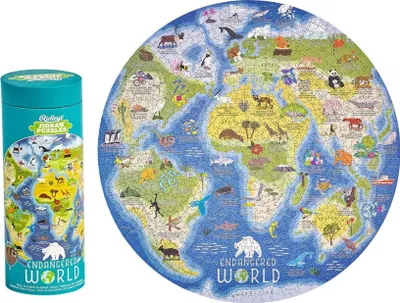 Produktbild von RIDLEY'S GAMES Rundpuzzle Endangered World 1000 Teile