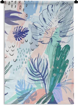 Produktbild von MuchoWow® Wandteppich Wandbehang Sommer - Blatt - Fleck 120x180 cm Tapisserie Dekoration Wandtuch - Schlafzimmer - Dekorationen für das Haus