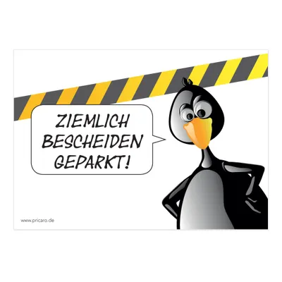 Image de PRICARO Shit Parked Flyer "Pingouin", A6, 50 pièces