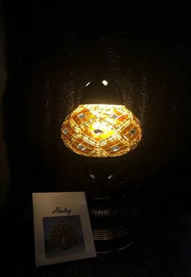 Zdjęcie produktu dla Ręcznie wykonana turecka lampa stołowa z mozaiką – orientalna lampa nocna o wysokości ok. 45 cm