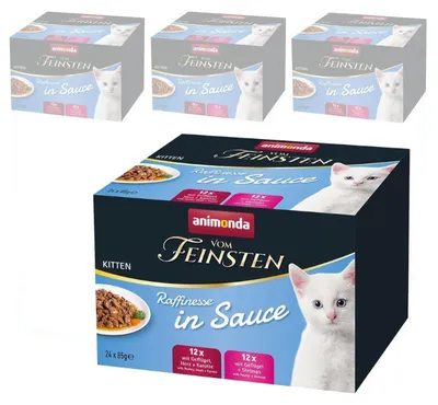 Zdjęcie produktu dla Animonda Vom Feinsten Raffinesse Kitten 96x85g Mixpack Mokra Karma dla Kociąt w Sosie