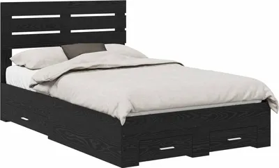 Obrázek produktu pro vidaXL Rám postele se zásuvkami a čelem, materiál na bázi dřeva