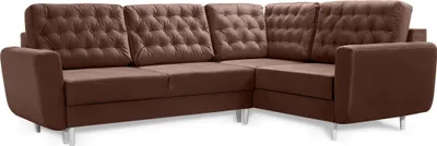Produktbild von Robin Linda Ecksofa mit Schlaffunktion 2X Bettkasten Kissen Sofa L-Form Schlafsofa Freistehende Eckcouch Schlafcouch Wohnzimmermöbel Wohnlandschaft Rechts Braun