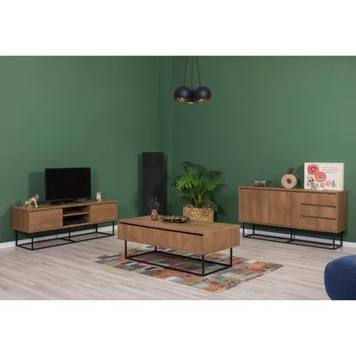 Immagine prodotto di Skye Decor, Laxus Takım 4, Set di mobili per soggiorno, noce, 100% PANNELLI DI AGGREGATO MELAMINICO, 90 x 39 x 40 cm