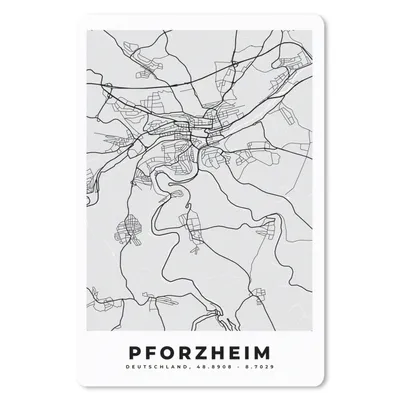 Produktbild von MuchoWow® Mauspad Mousepad Deutschland - Karte - Stadtplan - Pforzheim 40x60 cm - Mousepads - Maus Mat - Pad - Mausunterlage - Schreibtisch Accesoire