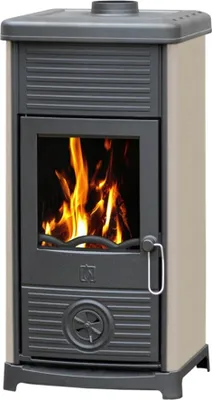 Produktbild von Kaminofen Plamen Maestral N mit Herdplatte, creme - 6,5kW