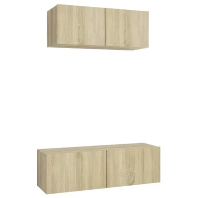 Produktbild von vidaXL 2-tlg. TV-Schrank-Set Sonoma-Eiche Holzwerkstoff