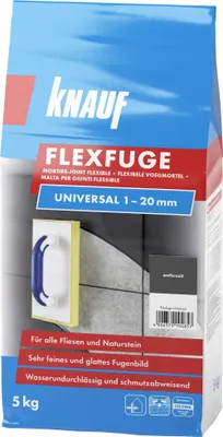 Produktbild von Knauf Fugenmörtel Flexfuge Universal 1 - 20 mm anthrazit 5 kg