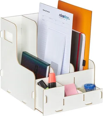 Produktbild von Famanu Büro Organizer mit 3 Fächern – Weiß