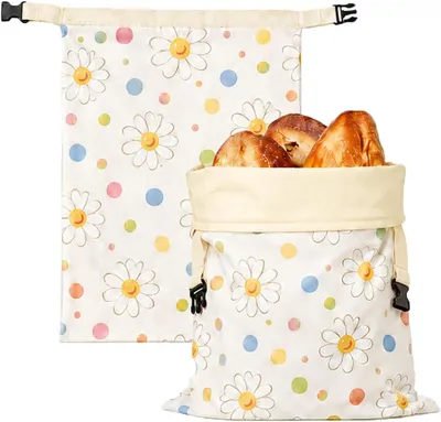 Produktbild von Brotmeister Bienenwachs Brotbeutel, 2 Stück 43×33 cm – Wiederverwendbarer Leinen Bienenwachsbeutel, ideal für selbstgebackenes Brot und n