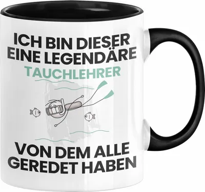Produktbild von Tauchlehrer Geschenk Tasse Lustige Geschenkidee Geburtstag für Tauchlehrer Ich Bin Dieser Legendäre Tauchlehrer Von Dem Alle Geredet Haben Kaffee-Becher (Schwarz)