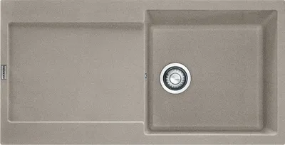 Produktbild von FRANKE Spüle MARIS MRG 611-100 in CASHMERE mit Druckknopfventil / Ausschnittmaß 950 x 480 mm / Granitspüle / Auflagespüle / Einbauspüle