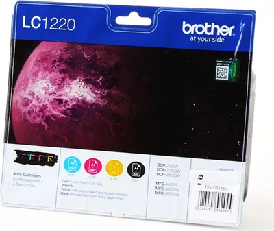 Obrázek produktu pro Brother LC-1220VALBPDR, Černá, Azurová, Purpurová, Žlutá, 4 kusů, Balení více kusů