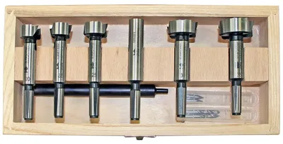 Forstnerbohrer-Set 11-tlg., 20-35 mm, 60/90 mm, für Holz