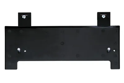 A black plastic mounting plate with two screws visible on top.
