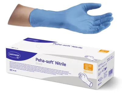 Produktbild von Hartmann Peha-soft nitrile guard Untersuchungshandschuhe blau Gr. XS