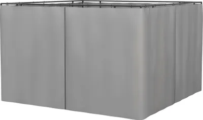 Produktbild von Outsunny 4 bočné panely pre altánok 3x3 m s háčikmi Bočné steny pre záhradný altánok párty stan polyester svetlosivá 302 x 205 cm