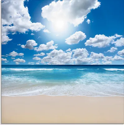 Produktbild von ARTland Glasbild Großartige Strandlandschaft Größe: 30x30 cm