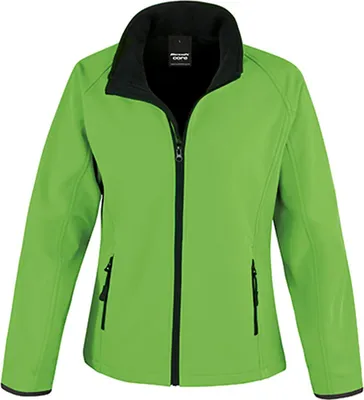 Produktbild von Result Core R231F | Ladies Soft Shell Jacke - Wasserabweisend - Farbe: Vivid Green/Black - Größe: XL