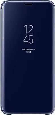 Image de SAMSUNG EF-ZG960CL - Clear View cover avec fonction Stand G S9 Bleu