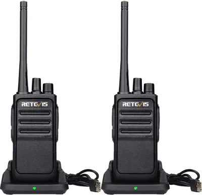 Produktbild von Retevis RT617 Walkie Talkie, PMR Funkgerät, 16 Kanäle, 1200mAh, VOX, nichtmagnetisches Mikrofon, für Familienaktivitäten Biking Camping (1 Paar, Schwarz)