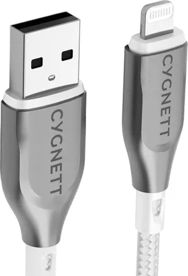 Produktbild von Cygnett CY4659PCCAL, 1 m, Lightning, USB A, Männlich, Männlich, Silber, Weiß