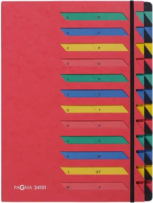 Produktbild von Deskorganizer 24 Fächer Classic rot A-Z Packung mit 35 Stück