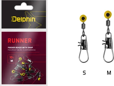 Obrázok produktu pre Delphin Feederové bežec s karabínkou RUNNER / 10ks M