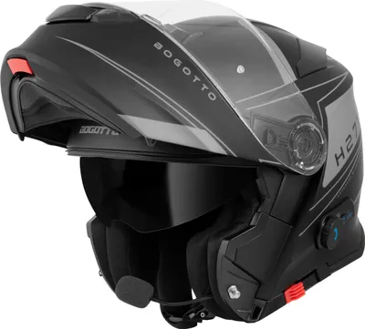 Produktbild von Bogotto H271 BT Taog Bluetooth Klapphelm, schwarz matt/grau, S