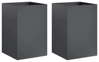 Immagine prodotto di vidaXL Vaso da giardino, 2 pezzi, antracite, 40 x 40 x 75 cm