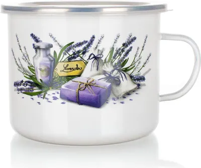 Produktbild von BANKETT Becher emailliert LAVENDEL 1,4 l