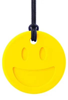 Produktbild von Ark Therapeutics Beißspielzeug Smiley Face Chewmoji gelbes Kauschmuck