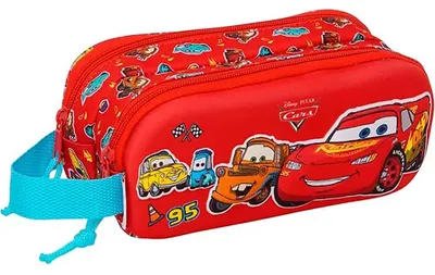 Produktbild von Safta Double 3d Cars Mäppchen Rot Mann Rot One Size