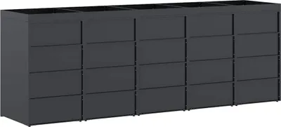 Obrázek produktu pro Úložný box na 5 popelnic Antracit 340 x 77,5 x 121,5 cm