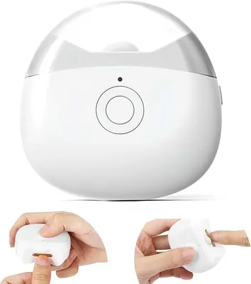 Produktbild von 2-in-1 Elektrischer Nagelknipser, Nagelknipser, Elektrische Nagelknipser, Kabellos,mit LED-Licht, USB-Wiederaufladbar, für Babys, Kinder, Weiß