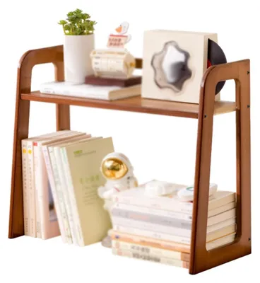 Image de Bureau d'organisation en bambou avec 2 niveaux