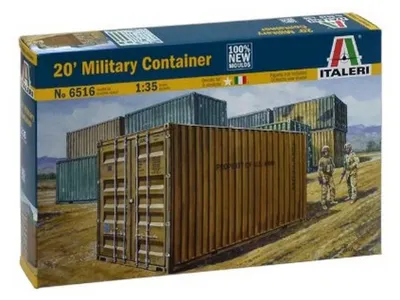 Modellbausatz 20 Militärcontainer 1:35, Kunststoff, 17,4 cm