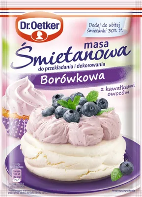Obrázek produktu pro Dr. Oetker Smetanová borůvková poleva 65 g