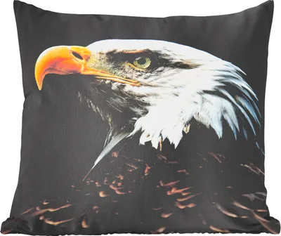Produktbild von MuchoWow® Zierkissen Sofakissen Wohnzimmer Dekokissen 50x50 cm Adler - Vogel - Gelb - Komfort - Sofakissen