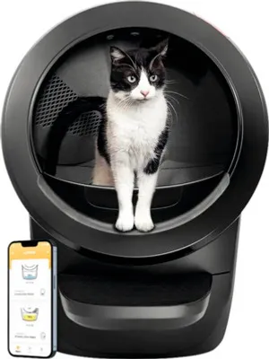 Produktbild von Katzentoilette Whisker Litter Robot 4, selbstreinigendes Katzenklo, WiFi, schwarz, ca. 69 x 56 x 75 cm smarte Katzentoilette