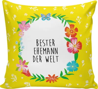 Produktbild von Mr. & Mrs. Panda kissen bedruckt Ehemann - Weiß - Geschenk, Ehepartner, Lebensgefährte, Dekokissen, Kuschelkissen, 40x40, Sofa, Liebling, Kleinigkeit, Beste, Zierkissen