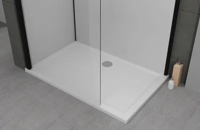Zdjęcie produktu dla Brodzik prysznicowy Marwell Pure akrylowy, bia?y, prostok?tny, 140 x 90 x 4 cm