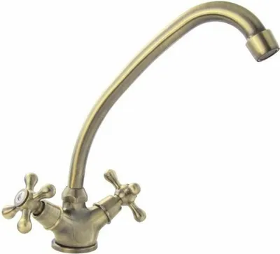 Immagine prodotto di Rubinetto a due maniglie Rousseau Beverley Brown Acciaio inox Ottone