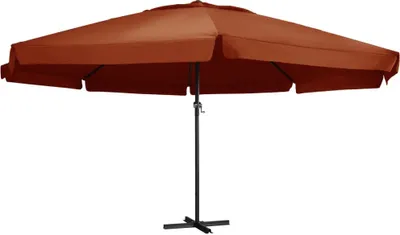 Produktbild von BESTE 2022© Perfekt & UV-beständig ,Sonnenschirm Aluminium-Mast 600 cm Terrakotta-Rot Premium für Balkon, Terrasse, Garten *HOM